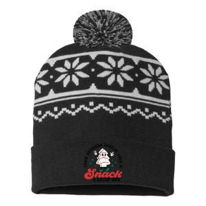 Torn Between Looking Like A Snack Or Eating One Christmas USA-Made Snowflake Beanie