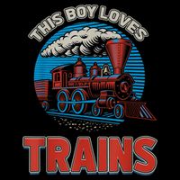 This Boy Loves Trains Locomotives And Wagon! Boys Train City Backpack