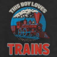 This Boy Loves Trains Locomotives And Wagon! Boys Train 11oz C Handle Ceramic Mug