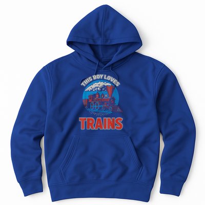 This Boy Loves Trains Locomotives And Wagon! Boys Train Hoodie