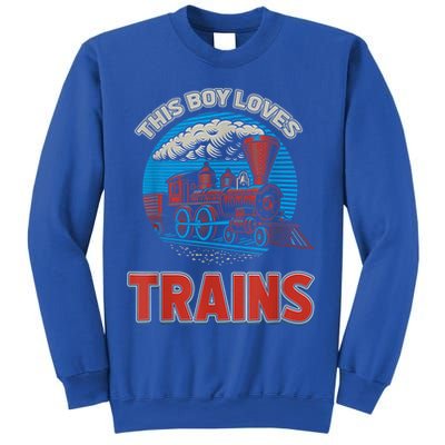 This Boy Loves Trains Locomotives And Wagon! Boys Train Sweatshirt