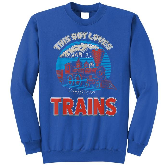 This Boy Loves Trains Locomotives And Wagon! Boys Train Sweatshirt