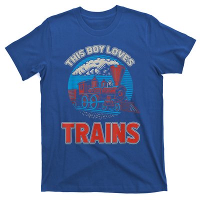 This Boy Loves Trains Locomotives And Wagon! Boys Train T-Shirt