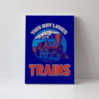 This Boy Loves Trains Locomotives And Wagon! Boys Train Canvas