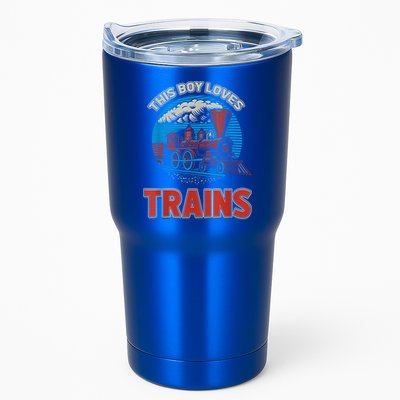 This Boy Loves Trains Locomotives And Wagon! Boys Train Tumbler