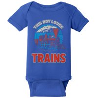 This Boy Loves Trains Locomotives And Wagon! Boys Train Baby Bodysuit