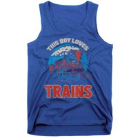 This Boy Loves Trains Locomotives And Wagon! Boys Train Tank Top