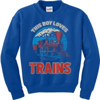 This Boy Loves Trains Locomotives And Wagon! Boys Train Kids Sweatshirt