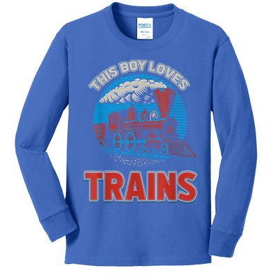 This Boy Loves Trains Locomotives And Wagon! Boys Train Kids Long Sleeve Shirt