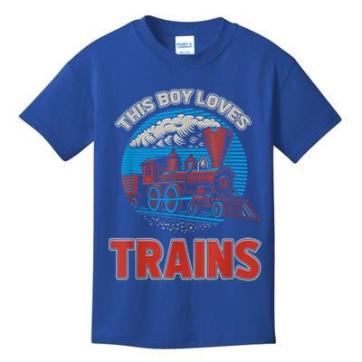 This Boy Loves Trains Locomotives And Wagon! Boys Train Kids T-Shirt