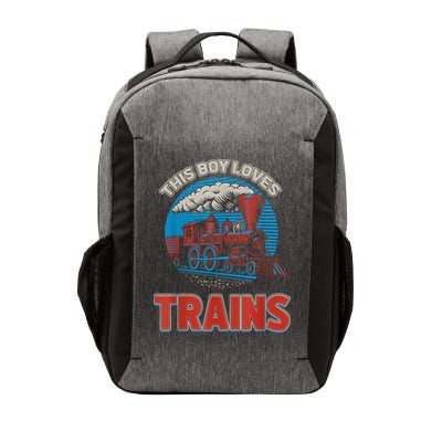 This Boy Loves Trains Locomotives And Wagon! Boys Train Vector Backpack