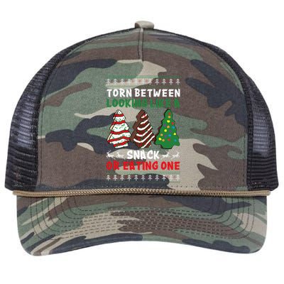 Torn Between Looking Like A Snack Or Eating One Christmas  Retro Rope Trucker Hat Cap