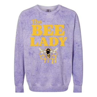 The Bee Lady Beekeeper Apiculture Bee Keeper Honeybees Beekeeping Bee Lovers Colorblast Crewneck Sweatshirt