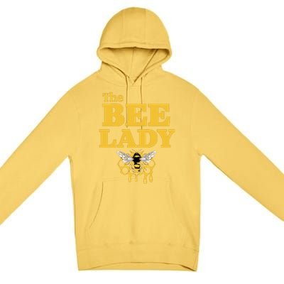 The Bee Lady Beekeeper Apiculture Bee Keeper Honeybees Beekeeping Bee Lovers Premium Pullover Hoodie