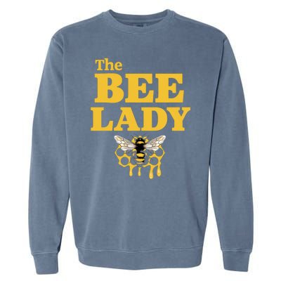 The Bee Lady Beekeeper Apiculture Bee Keeper Honeybees Beekeeping Bee Lovers Garment-Dyed Sweatshirt