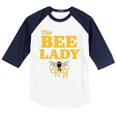 The Bee Lady Beekeeper Apiculture Bee Keeper Honeybees Beekeeping Bee Lovers Baseball Sleeve Shirt