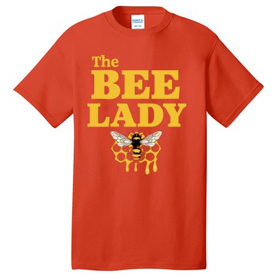 The Bee Lady Beekeeper Apiculture Bee Keeper Honeybees Beekeeping Bee Lovers Tall T-Shirt