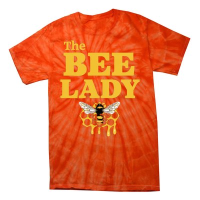 The Bee Lady Beekeeper Apiculture Bee Keeper Honeybees Beekeeping Bee Lovers Tie-Dye T-Shirt