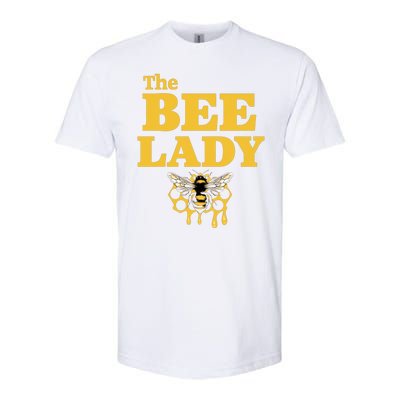 The Bee Lady Beekeeper Apiculture Bee Keeper Honeybees Beekeeping Bee Lovers Softstyle CVC T-Shirt