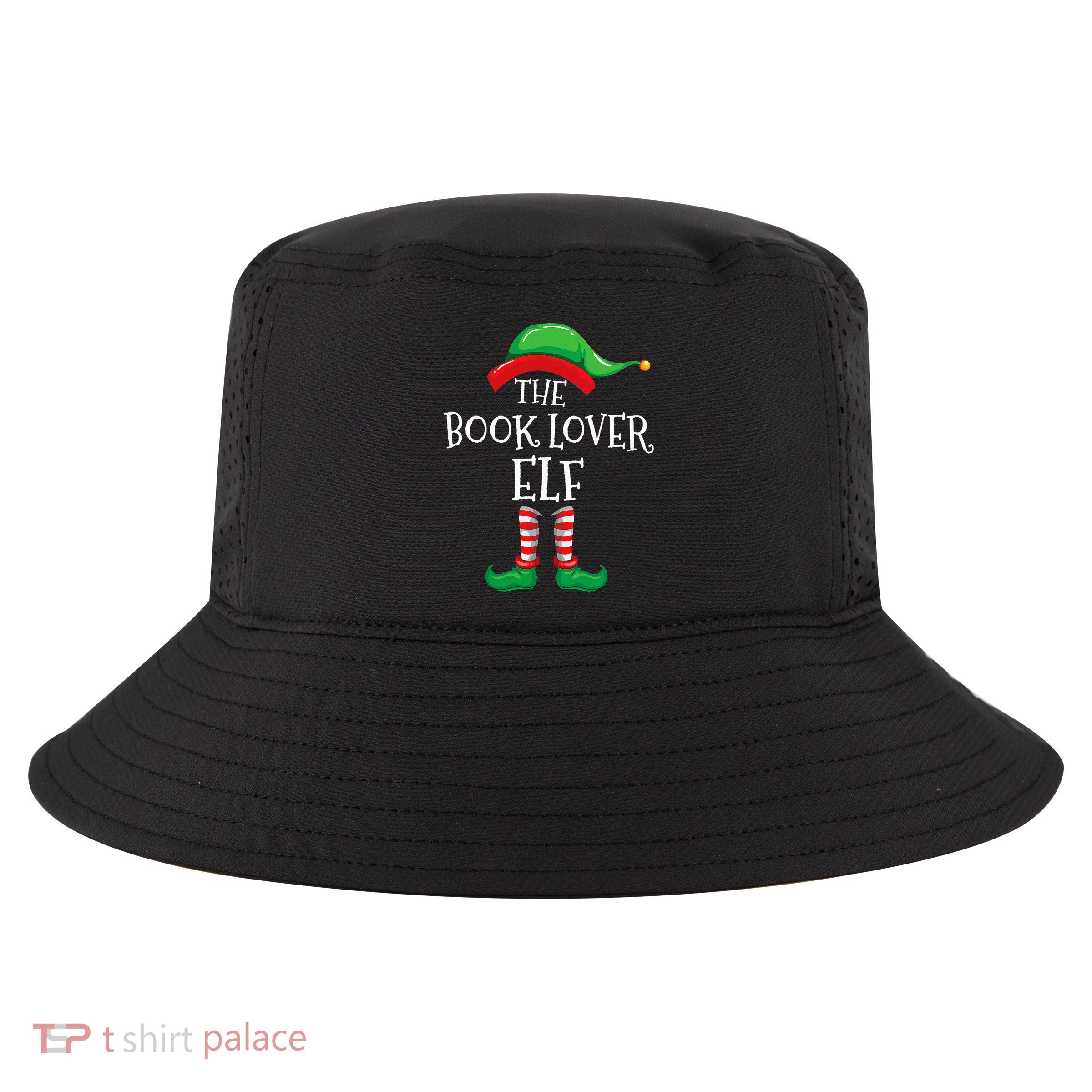 The Book Lover Elf Christmas Books Reading Lover Cool Comfort Performance Bucket Hat
