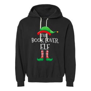 The Book Lover Elf Christmas Books Reading Lover Garment-Dyed Fleece Hoodie