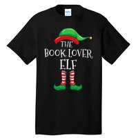 The Book Lover Elf Christmas Books Reading Lover Tall T-Shirt