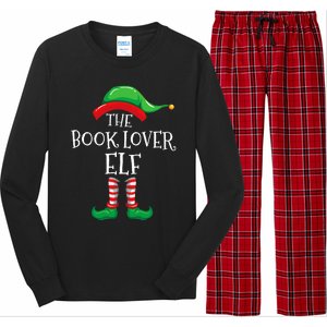 The Book Lover Elf Christmas Books Reading Lover Long Sleeve Pajama Set