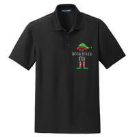 The Book Lover Elf Christmas Books Reading Lover Dry Zone Grid Polo