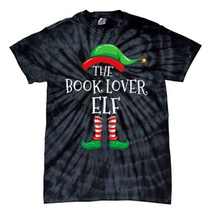 The Book Lover Elf Christmas Books Reading Lover Tie-Dye T-Shirt