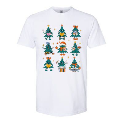 Teacher Book Lovers Librarian Reading Books Christmas Tree Softstyle CVC T-Shirt