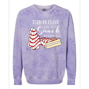 Torn Between Looking' Like A Snack And Eating' One Christmas Cute Gift Colorblast Crewneck Sweatshirt