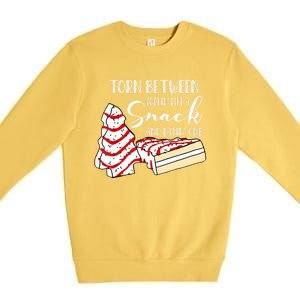 Torn Between Looking' Like A Snack And Eating' One Christmas Cute Gift Premium Crewneck Sweatshirt