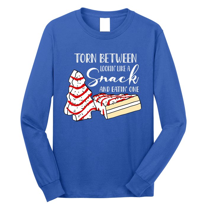 Torn Between Looking' Like A Snack And Eating' One Christmas Cute Gift Long Sleeve Shirt