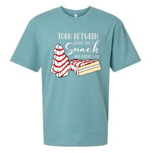 Torn Between Looking' Like A Snack And Eating' One Christmas Cute Gift Sueded Cloud Jersey T-Shirt