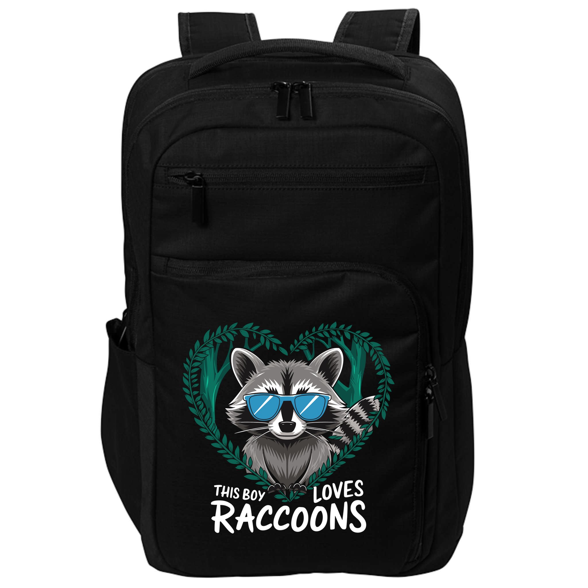 This Boy Loves Raccoons Cute Raccoon Wildlife For Boy Impact Tech Backpack