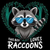 This Boy Loves Raccoons Cute Raccoon Wildlife For Boy Impact Tech Backpack