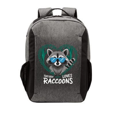 This Boy Loves Raccoons Cute Raccoon Wildlife For Boy Vector Backpack