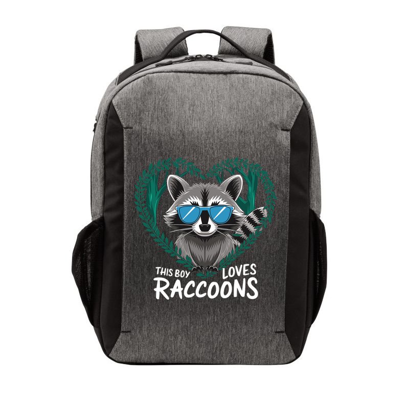 This Boy Loves Raccoons Cute Raccoon Wildlife For Boy Vector Backpack