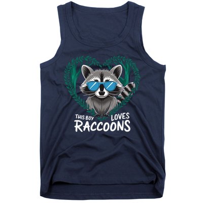 This Boy Loves Raccoons Cute Raccoon Wildlife For Boy Tank Top