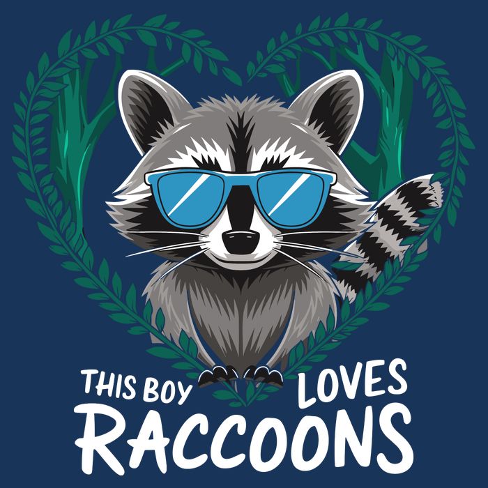 This Boy Loves Raccoons Cute Raccoon Wildlife For Boy Toddler Long Sleeve Shirt