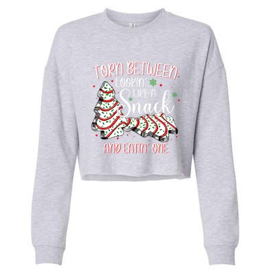 Torn Between Looking Like A Snack Or Eating One Christmas Gift Cropped Pullover Crew