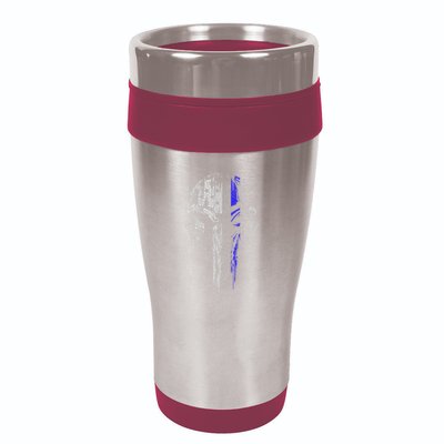Thin Blue Line S Usa Flag Skull Police 16oz Travel Tumbler
