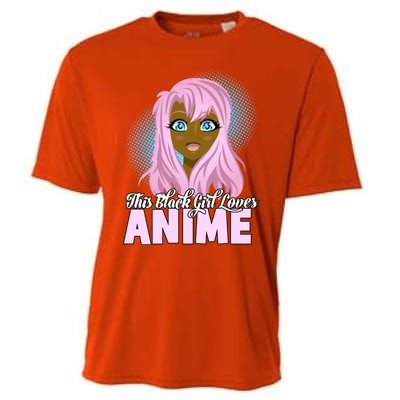 This Black Loves Anime African American Gift Cooling Performance Crew T-Shirt