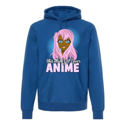 This Black Loves Anime African American Gift Premium Hoodie