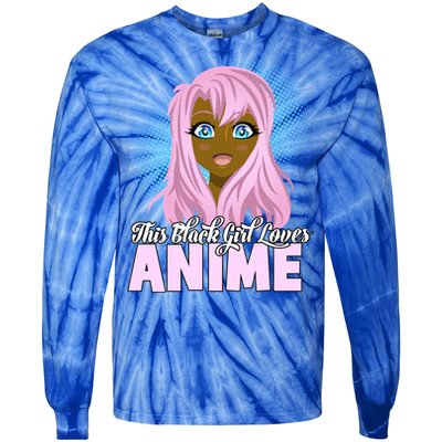 This Black Loves Anime African American Gift Tie-Dye Long Sleeve Shirt