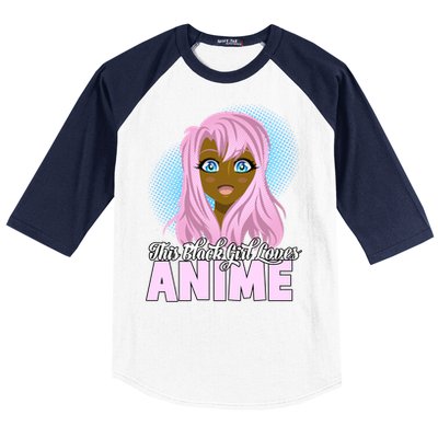 This Black Loves Anime African American Gift Baseball Sleeve Shirt