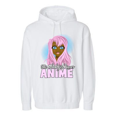 This Black Loves Anime African American Gift Garment-Dyed Fleece Hoodie