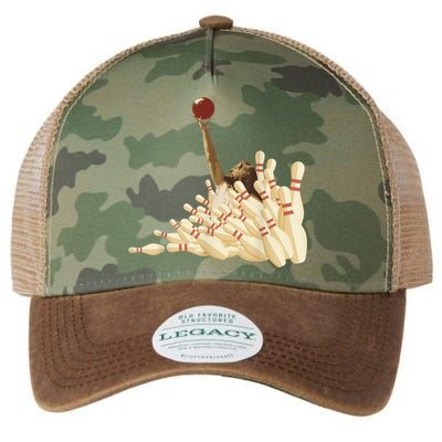 The Big Lebowski Bowling Pins Portrait Legacy Tie Dye Trucker Hat