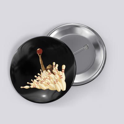The Big Lebowski Bowling Pins Portrait Button
