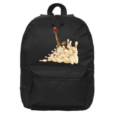 The Big Lebowski Bowling Pins Portrait 16 in Basic Backpack
